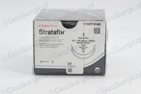 STRATAFIX Spiral PDS Plus Suture, 14" Length, Size 1, 48mm, Taperpoint, CTX, 12/bx (Continental US Only)