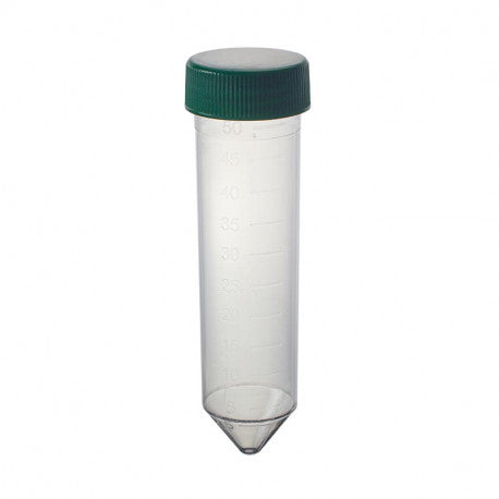 50mL Centrifuge Tube, Sterile, Polypropylene, Green Cap, 25/bg, 20 bg/cs