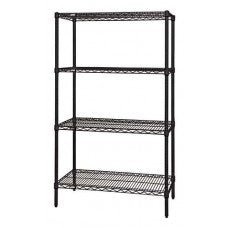 Wire Shelf, 24"W x 72"L, Black (DROP SHIP ONLY)