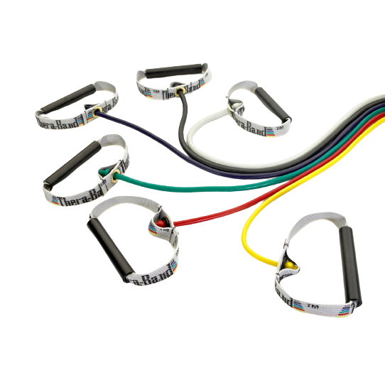 Resistance Tubing with Soft Grip Handles, Green/ Heavy, 48", 3 Polybags of 10 Tubing Sets with Soft Handles, Instructions Included, 30 ea/cs (Legacy# 21723) (US Only)