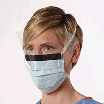 Dry Shield Fluid Res. Ear-Loop Mask & Visor, 25/bx (Temporarily Unavailable for Sale)