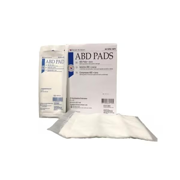 Cellulose ABD Combine Pad 8x10" Sterile Not Made With Natural Rubber Latex, 20/bx (5701471)
