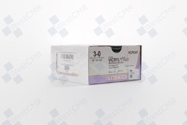Suture, Standard & Short Length, Size 3-0, 3-18", Violet Braided, 2 dz/bx (Continental US Only)