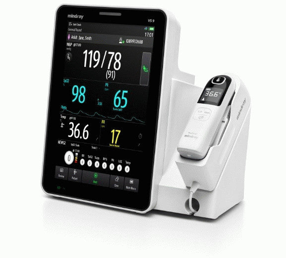 VS9 Vital Signs Monitor, non-invasive blood pressure and pulse rate, Masimo SpO2, Mindray Integrated CO2 (Continental US Only) (DROP SHIP ONLY) (Pricing Subject to Change without Notice)