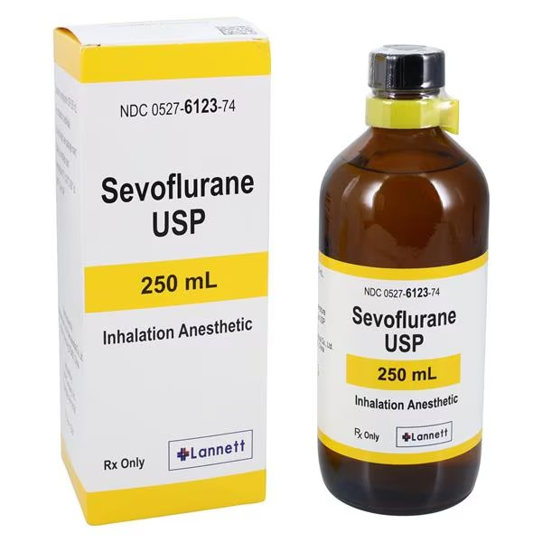 Sevoflurane Inhalation Liquid 100% Bottle 250mL Each (00527612374)