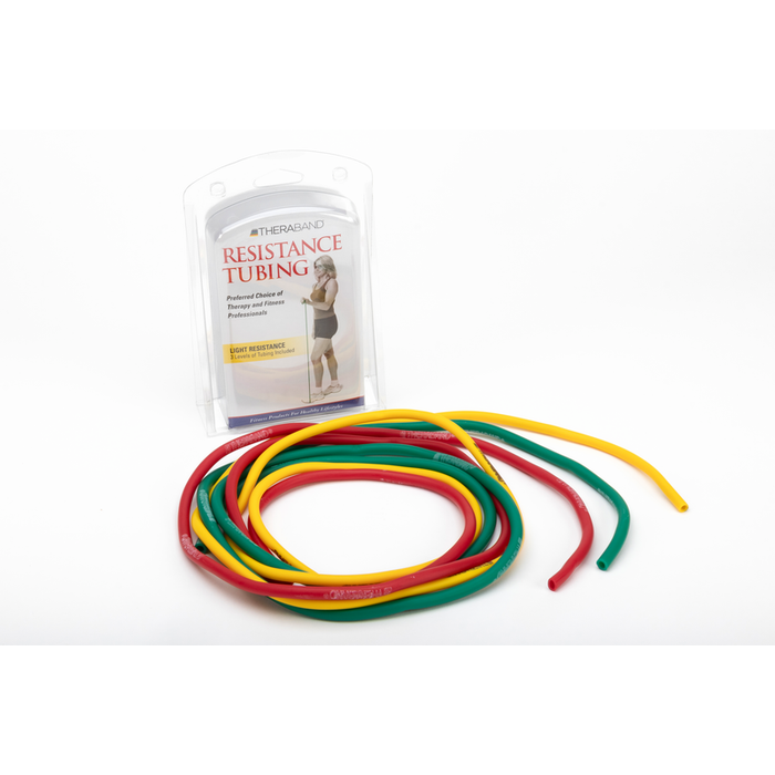 Resistance Tubing, Light (Yellow, Red & Green), 5 ft Cut Lengths in Retail Clam-Shell Packaging, 12 ea/cs (Legacy# 21303) (US Only)