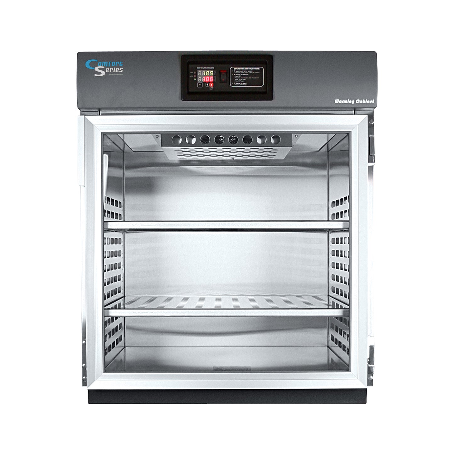 Comfort VC9 Blanket Warmer with Glass Door, (2) Adjustable Shelves, Heating Range 90 - 160 F, 8.63 CUBIC FEET 26"W x 23"D x 245"T, OVERALL SIZE: 30"W x 26.5"D x 36"T (DROP SHIP ONLY) (Freight Terms are Prepaid & Add to Invoice-Contact Vendor for Specifics)