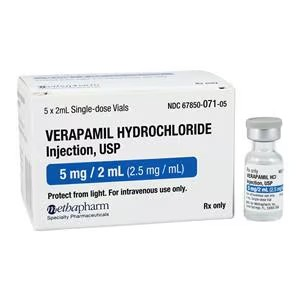 Verapamil HCl Injection 2.5mg/mL SDV 2mL 5/Package (67850007105)