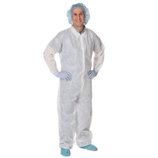 Coveralls, Elastic Cuff/Ankle, Heavy Weight, XX-Large, White, 24/cs (Continental US Only)
