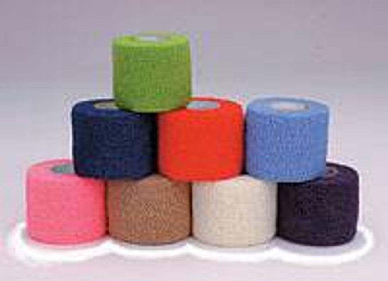 Self-Adherent Wrap, 3" x 5 yds, Tan, Hand Tear, Latex Free (LF), 24 rl/cs (022590)