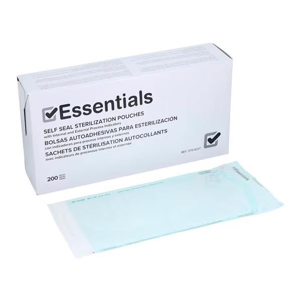 Essentials Sterilization Pouch Self Seal 5.25 in x 10 in 200/Bx, 6 BX/CA (5704237)