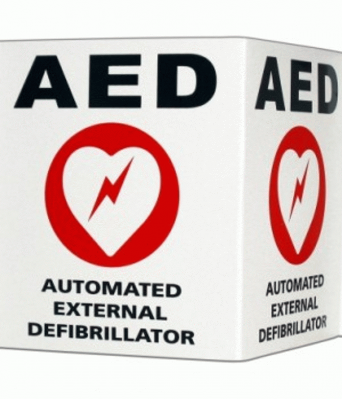 AED Wall Sign/ Door Decal, 3D