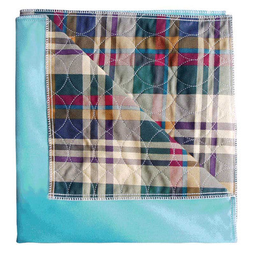 Essentials Underpad, Ibex Quilted with PVC Backing, Plaid, 34" x 36", Reusable, 1/bg, 10bg/cs