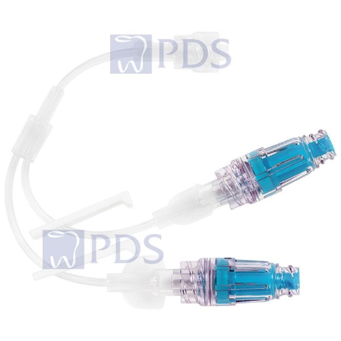 Extension Set, Microbore, Bifuse, (2) MaxZero Needle-Free Connectors, (2) Pinch Clamps, Spin Male Luer Lock, Not Made with DEHP, 6" Length, 0.4 ml PV, Sterile, 50/cs (Continental US Only) (Drop Ship Requires Pre-Approval)