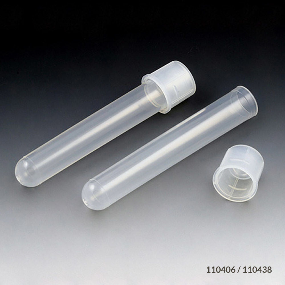 Culture Tube, w/ Attached Dual Position Cap, PP, Sterile, 12 x 75mm, 25/bg, 20 bg/cs