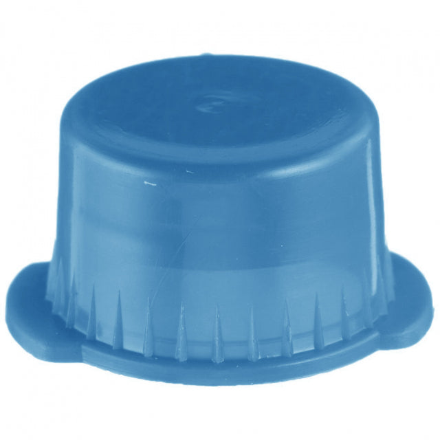 Blood Collection Tube Cap, 2-Thumb Tabs, 16mm, Blue, 1000/bg