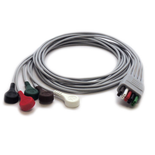 3 Lead Mobility ECG Snap Lead Wires, 24", Reusable (Continental US Only) (DROP SHIP ONLY) (Pricing Subject to Change without Notice)