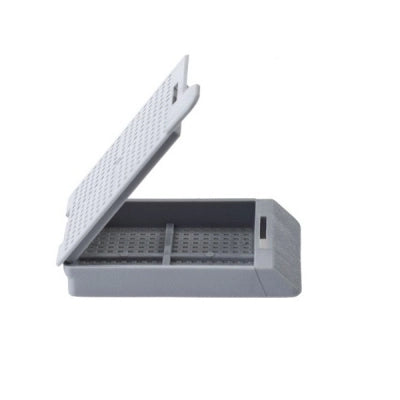 Swingsette Biopsy Cassette, 45 Angle, Acetal, Base & Lid Packaged Separately, Gray, Bulk, 1000/cs