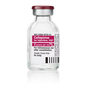 Cefepime for Injection, USP, 2 g Vial, 10/pk (Rx) (Item is Non-Returnable) (We must have your Wholesale Drug License on File before shipping this product) (US Only, Excluding IN and ND)