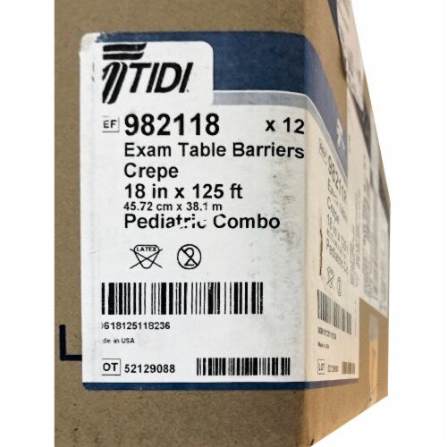 Paper for Exam Table, 18INX125FT, Pediatric Combo Crepe, LF, 12/cs (To Be DISCONTINUED)
