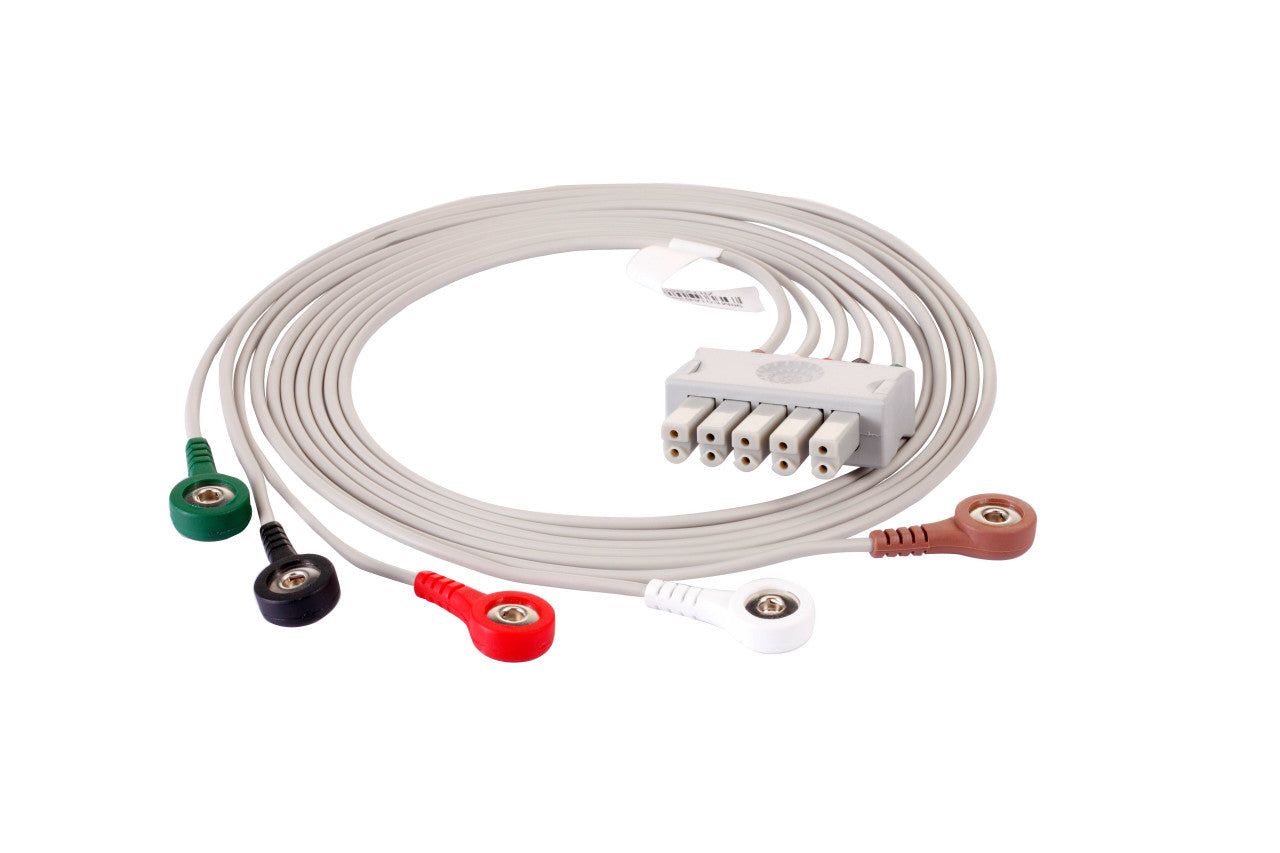 5-Lead Limb Wires, Clip, Adult, AHA [*CE+FDA+CA*] (DROP SHIP ONLY)(Not Available For Sale into Canada)