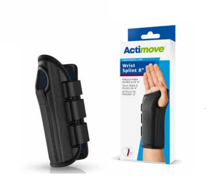 Actimove Wrist Splint, 8', Left, Black, Large (Continental US Only)