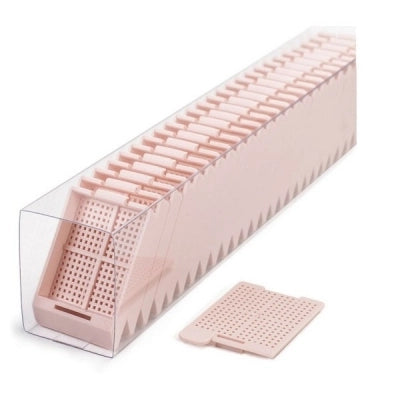 Swingsette Biopsy Cassette, Quickload Sleeves, 45 Angle, Acetal, Pink, Bulk, 750/cs