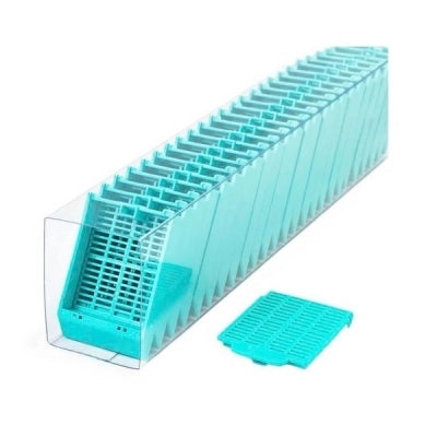 Histosette II Cassettes in Quickload Sleeves, Tissue, Aqua, (cassettes and lids packaged separately), 750/cs