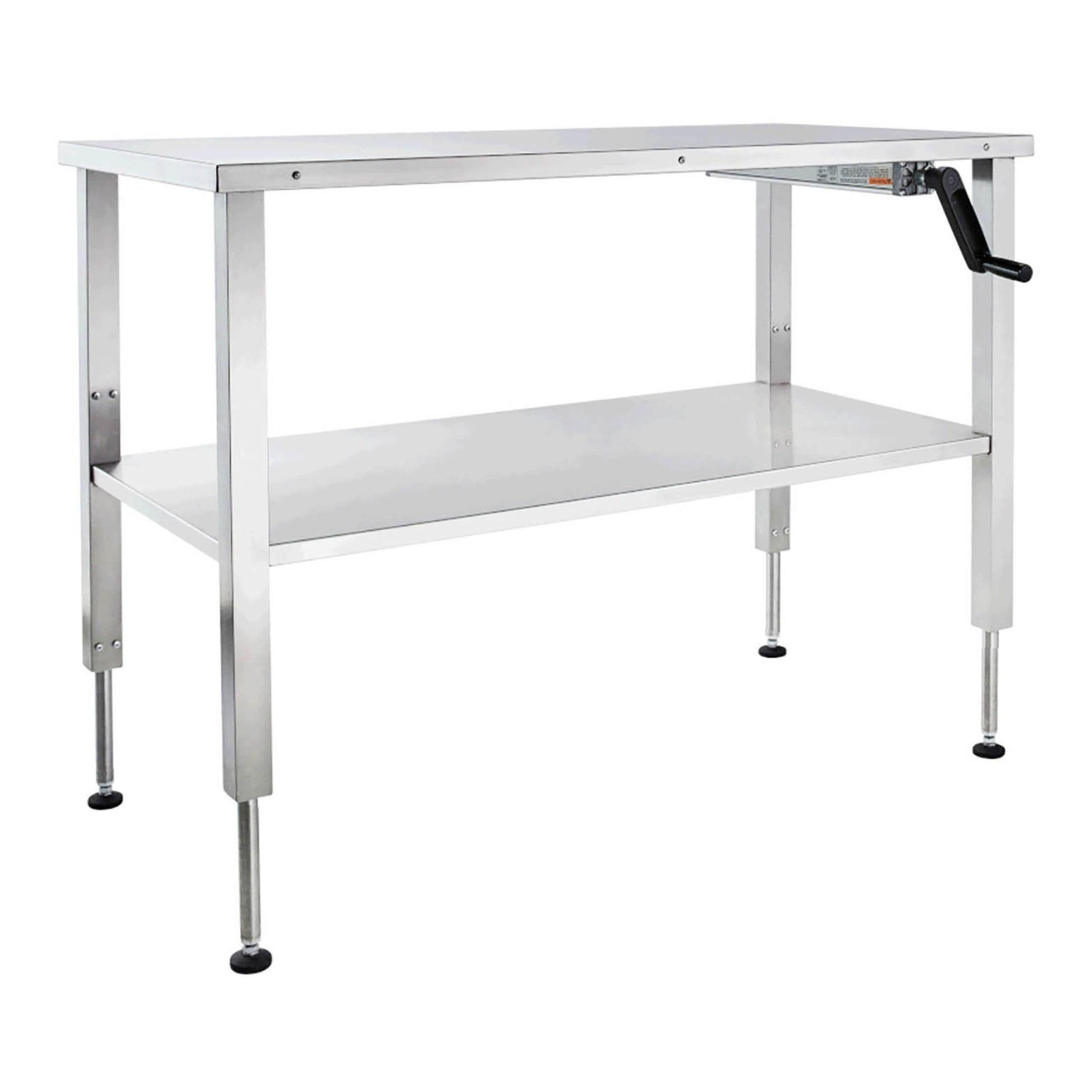 Hydraulic Instrument Table 48"W x (30 - 42)"H x 24"D w/Shelf Manual Crank (DROP SHIP ONLY)