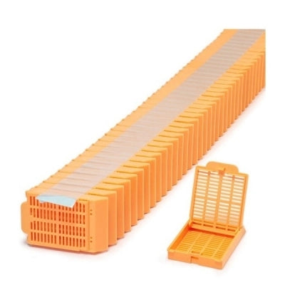 Histosette II Cassettes in Quickload Stack (Taped), Tissue, Peach, 2000/cs