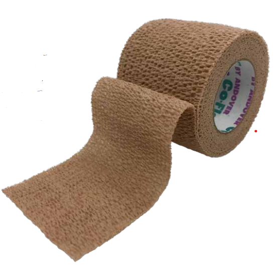 Self-Adherent Wrap, 6"x 5 yds, Tan, Hand Tear, Latex Free (LF), Bulk, 72 rl/cs