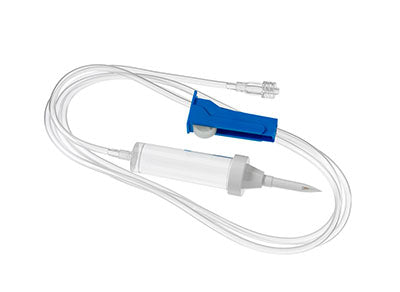 MaxZero Extension Set, Pressure Rated, Minibore, (1) Needle-Free Connector, Slide Clamp, Spin Male Luer Lock, 7" Length, 0.4 ml, Not Made with DEHP, Sterile, Labeled for user with low pressure power injectors up to 325 psi and max flow rate of 10 ml/sec, 50/cs (Continental US Only) (Drop Ship Requires Pre-Approval)