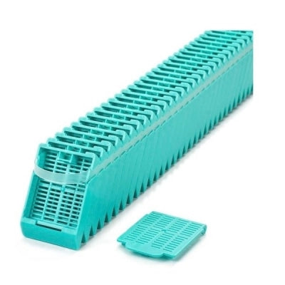 Histosette II, Base Only Cassettes for Label Machine, Tissue, Aqua, (lid sold separately), 50/ea, 40 ea/cs