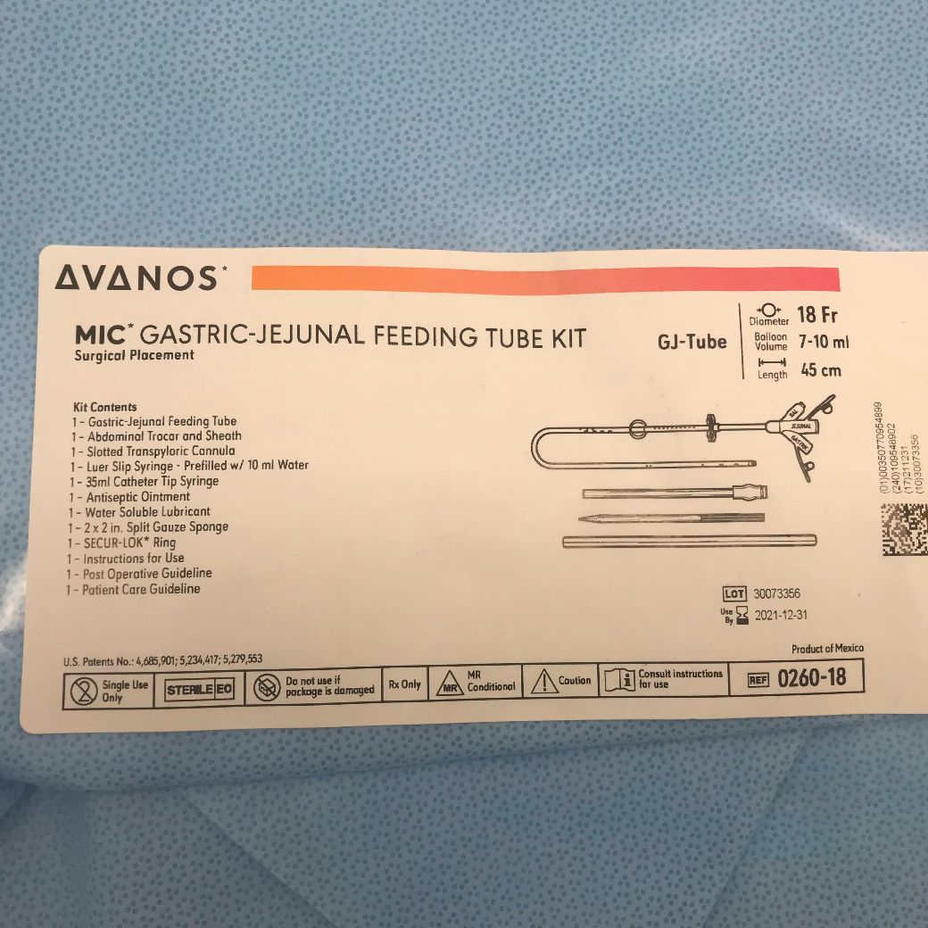 Feeding Tube Kit, (Surgical Placement), 18FR, 45cm (US Only) (Authorized Distributor Sub-Agreement Required  - See Manufacturer Details Page)