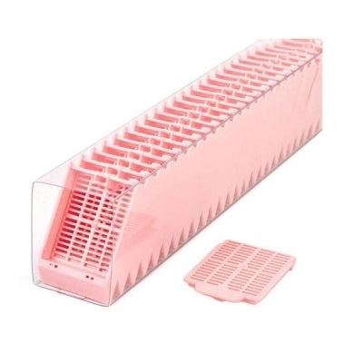 Histosette II Cassettes in Quickload Sleeves, Tissue, Pink, (cassettes and lids packaged separately), 750/cs
