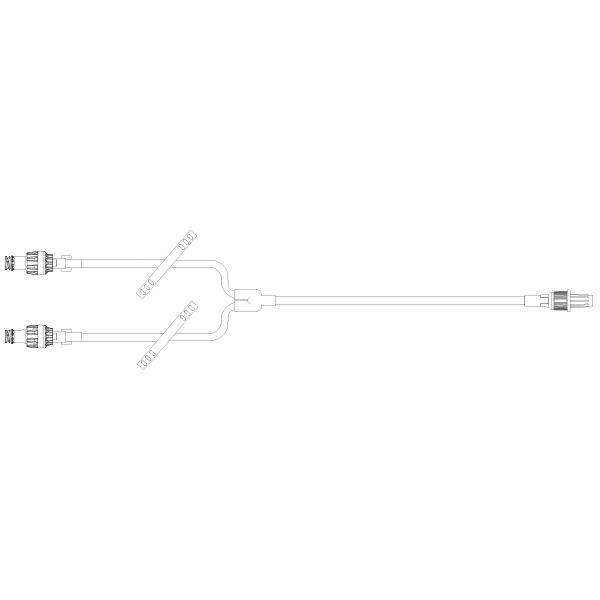 One-Link Catheter Extension Set, Y-Type, Standard Bore, Needle-Free IV Connector with Neutral Fluid Displacement, Male Luer Lock Adapter with Retractable Collar, 1.4 ml, 8.8" Length, Non-Pyrogenic, Non-DEHP, Sterile, 200/cs (Rx) (Continental US Only) (Product Access Restricted. Check with your sales rep to verify eligibility)