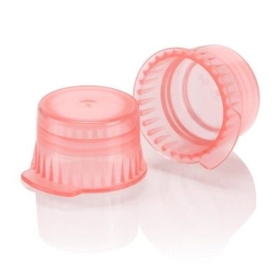 Blood Collection Tube Cap, 2-Thumb Tabs, 12 & 13mm, Red, 1000/bg