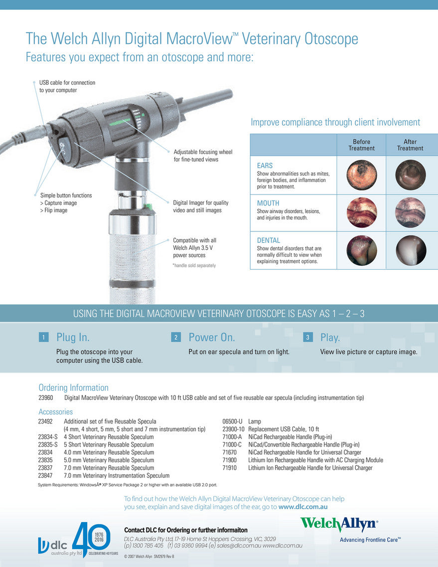 MacroView Reusable Specula, 7mm, Veterinary Use Only (US Only)