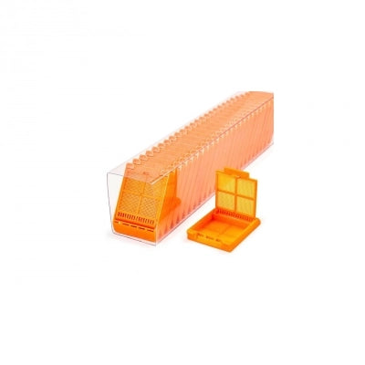 Micromesh Biopsy Cassette, Quickload Sleeve, 45 Angle, Acetal, Orange, Bulk, 750/cs