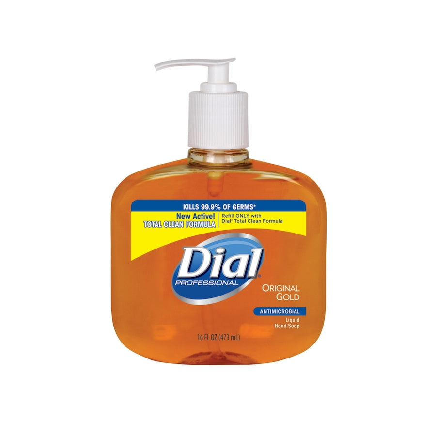 Gold Liquid Hand Soap, Antimicrobial, Pump, 16 oz, 12/cs (60 cs/plt) (23400080790, 1159413, 1937897) (Part Number Change Coming Soon)