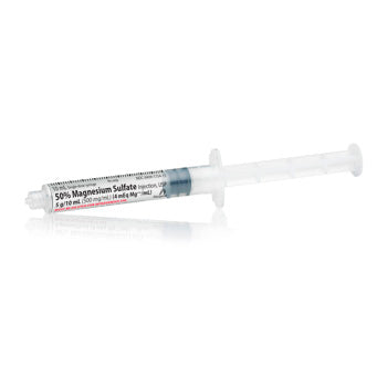 Magnesium Sulfate Injection, USP, 0.5 g/ml, 20 ml Vial, Standard Plastic Vial, 25/tray, 1 tray/ea (Rx) (Item is Non-Returnable) (We must have your Wholesale Drug License on File before shipping this product) (US Only, Excluding IN and ND)