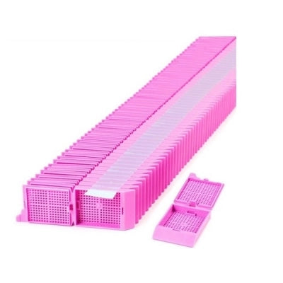 Unisette Biopsy Cassette, Quickload 35 Angle Stack (Taped), Acetal, Lilac, Bulk, 1000/cs