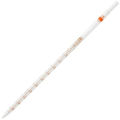 Pipette, Serological, Globe Glass, Reusable, 10mL, Class A, To Deliver (TD), 0.1 Graduations, Orange Band, 6/bx