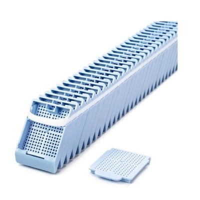 Histosette II, Lid Only Cassettes for Label Machine, Biopsy, Blue, (base sold separately), 2000/cs