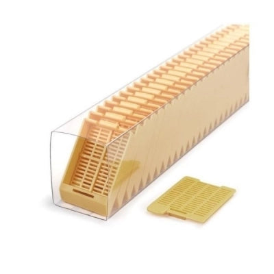 Swingsette Tissue Cassette, Quickload Sleeve, 45 Angle, Acetal, Peach, Bulk, 750/cs