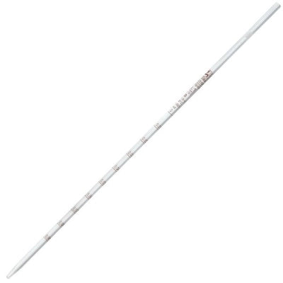 Pipette, Serological, Globe Glass, Reusable, 0.1mL, To Deliver (TD), 0.01 Graduations, White Band, ASTM E1044, 6/bx