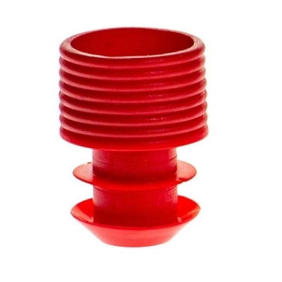 Flange Plug Cap, 16mm, Polyethylene, Red, 1000/pk