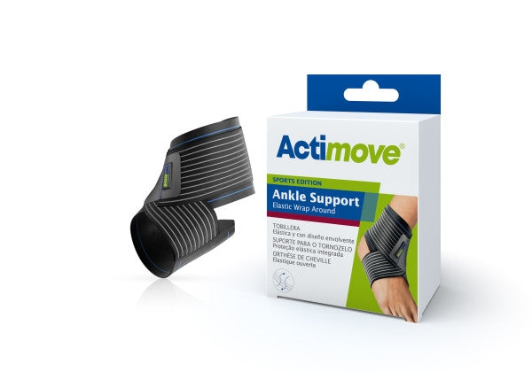 Actimove Ankle Support, Elastic Wrap Around, Small, 7" - 8", Black (Continental US Only)