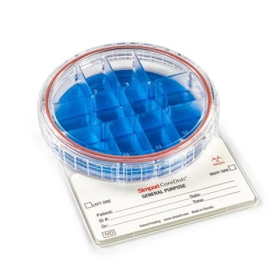 CoreDish for prostate biopsies, 12 Compartments, Empty, 10/cs