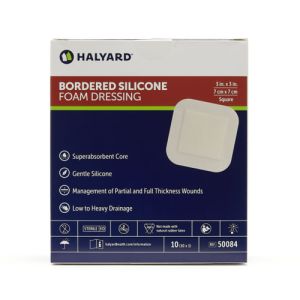 Island Dressing, Bordered Gauze, Adhesive, Sterile, White, 4" x 4", 25/dsp, 8 dsp/cs